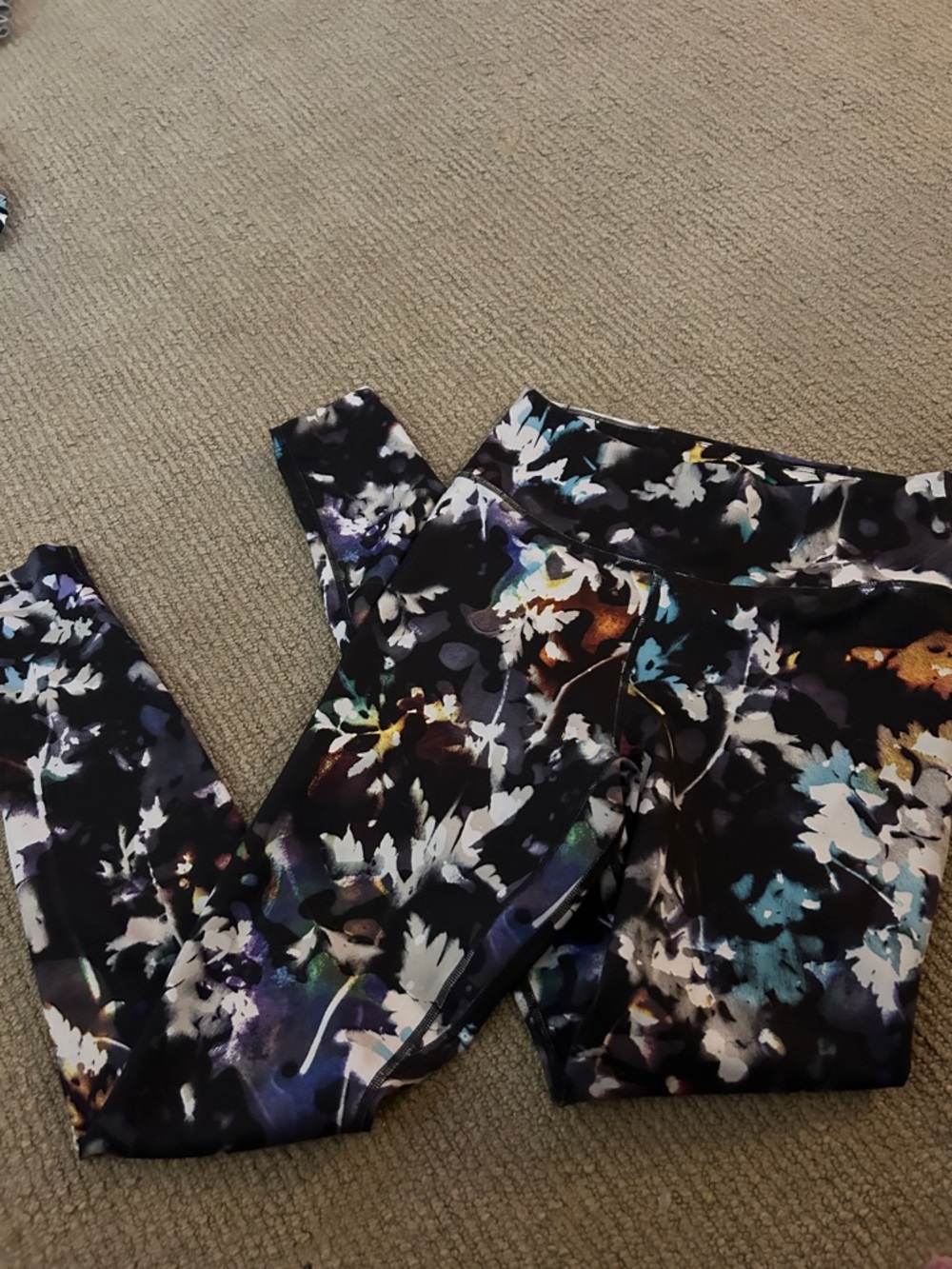 Black Multi Floral Print Leggings